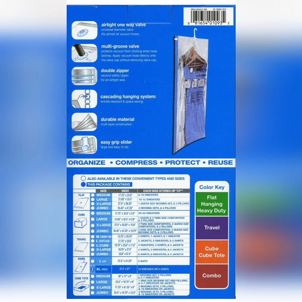 New MagicBag 2 X-Large Vacuum Compression Sea Hanging Storage Bags 27.5